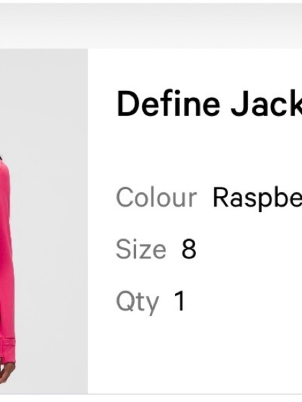 NWOT- lululemon Define Jacket - size 8 - Picture 2 of 2